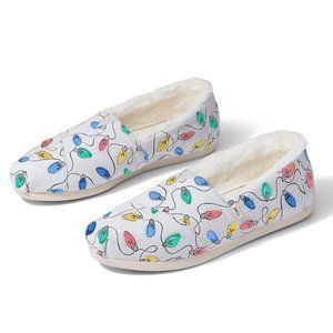 TOMS Glow In The Dark Lights Print with Faux fur
